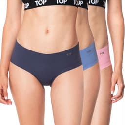 Calzon Pantaletas Microfibra Corte Laser Pack 3 C2 Multicolor XS