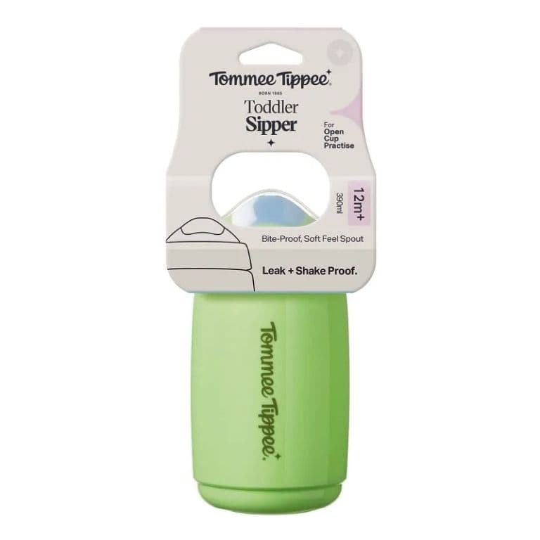 Vaso antiderrame boquilla ancha 390ml Toddler Sipper 12 meses+ verde