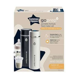 Kit preparador de leche en formula portatil recargable por USB GoPrep blanco negro