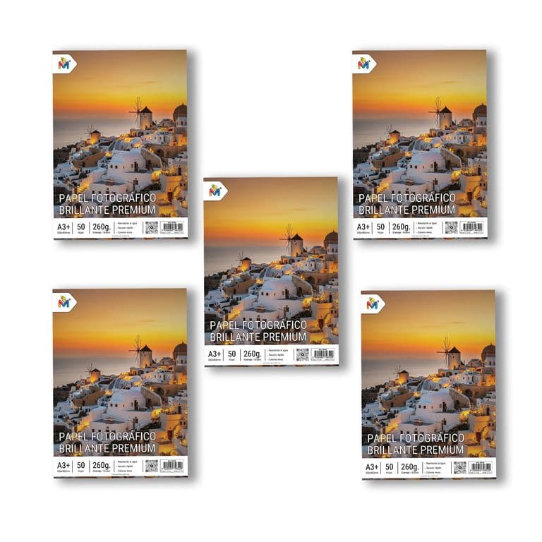 Kit 250 Hojas Papel Foto A3+ 260g - Brillo Espejo Mayorista