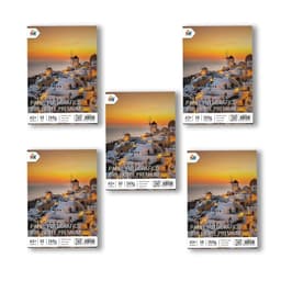 Pack 5 Papel Foto Brillante A3+ - 250 Hojas 5760 Dpi Luxury