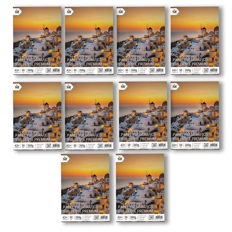 Papel Foto Profesional A3+ 260g - 500 Hojas Secado Instantaneo