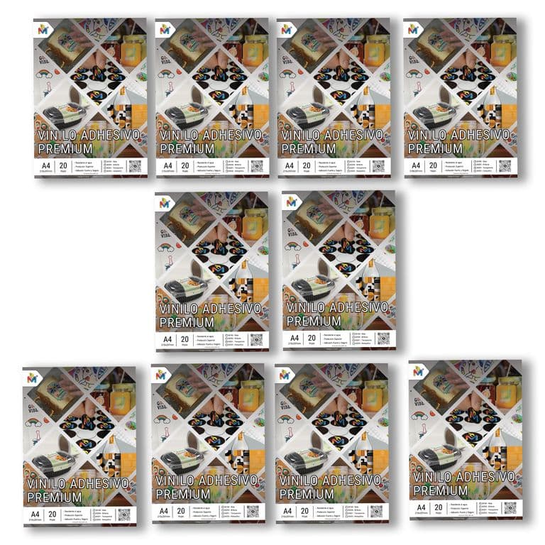 Pack 10 Papel Foto Holografico A4 - 200 Hojas Brillo Multicolore