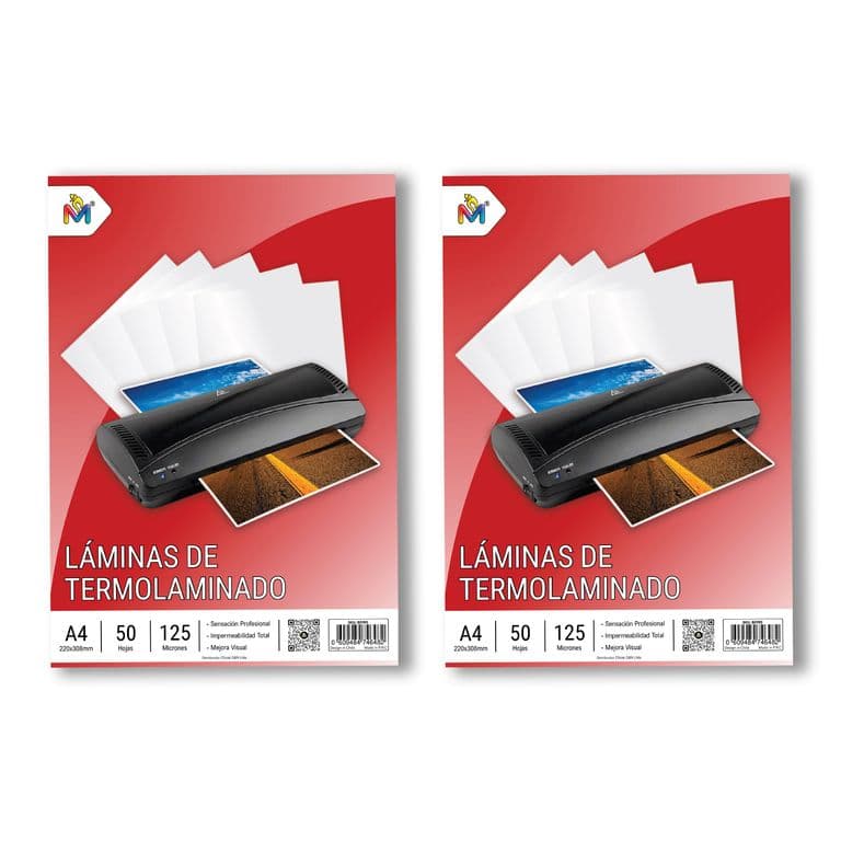 Pouch para Plastificar A4 125 micras - 100 Unidades Alta Transparencia
