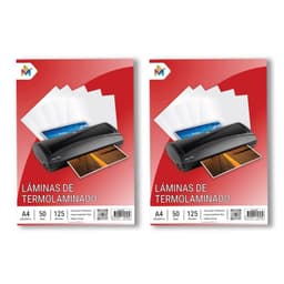 Laminas A4 125 micras x100 Hojas - Acabado Brillante y Rigido