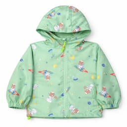 Chaqueta Nino Impermeable Con Capucha Cortaviento Infantil Verde 2