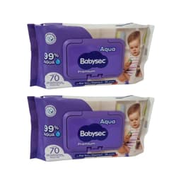 Pack 2 Toallitas Humedas Hipoalergenicas Aloe Vera 70 Unidades c/u ,140 Toallitas.