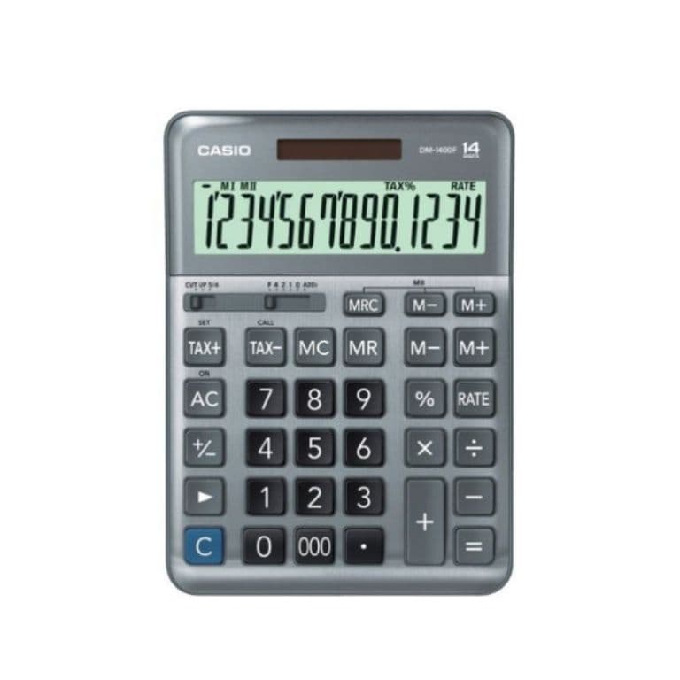 Calculadora De Escritorio Dm-1400f Plateado