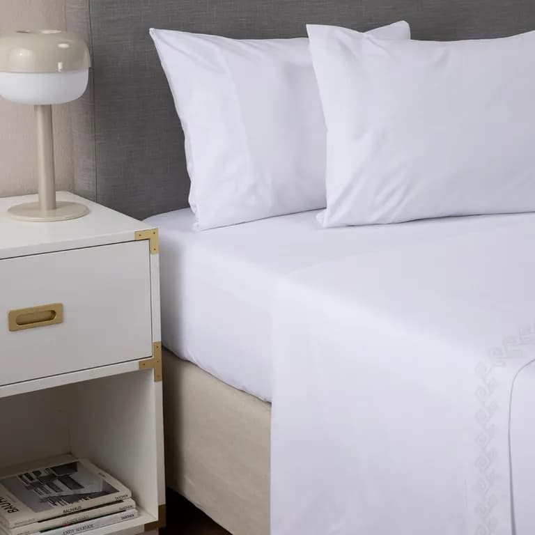 Sabanas Hotel Ultra Suaves Bordadas - Blanco - Super King