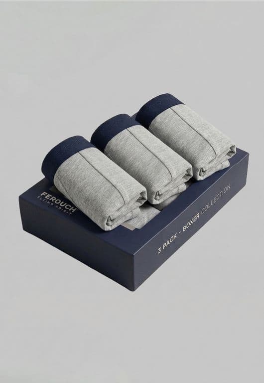 Tripack Boxer Gris Dk Grey Melange Gris S