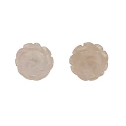 Aros Cuarzo Rosa 12mm Plata Fina 925 Rosa TALLA UNICA