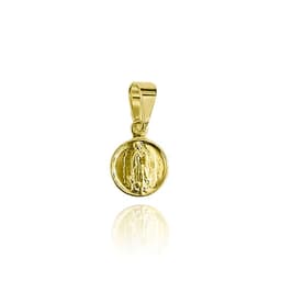 Colgante Medalla Virgen De Guadalupe 9mm Enchapado Oro 18K Dorado TALLA UNICA