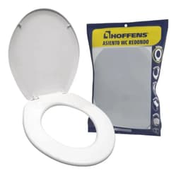 Asiento Wc Redondo Blanco Tapa Bano Universal Hoffen 40x37cm