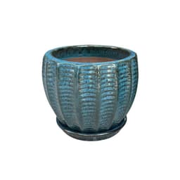 Maceta Hosse 37 Azul Pacifico con plato