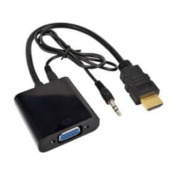 Adaptador conversor HDMI A VGA Full HD Salia de Audio Negro