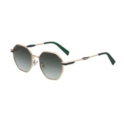 Lentes de Sol Hexagonales Unisex Fanel UV400 Marco Metalico Dorado y Lente Verde Degradado Verde TALLA UNICA