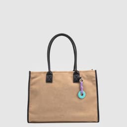 Cartera Tote Suede Beige Essentials Beige TALLA UNICA