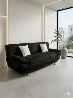 SOFA ITALIA NEGRO FELPA Negro