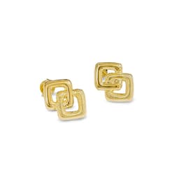 Aros Ester Entrelazados Enchapados Oro 18K Dorado TALLA UNICA