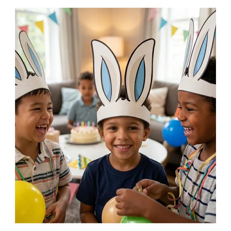 Pack 50 Cintillos Orejas De Conejo Pascua Resurreccion Carton Nino