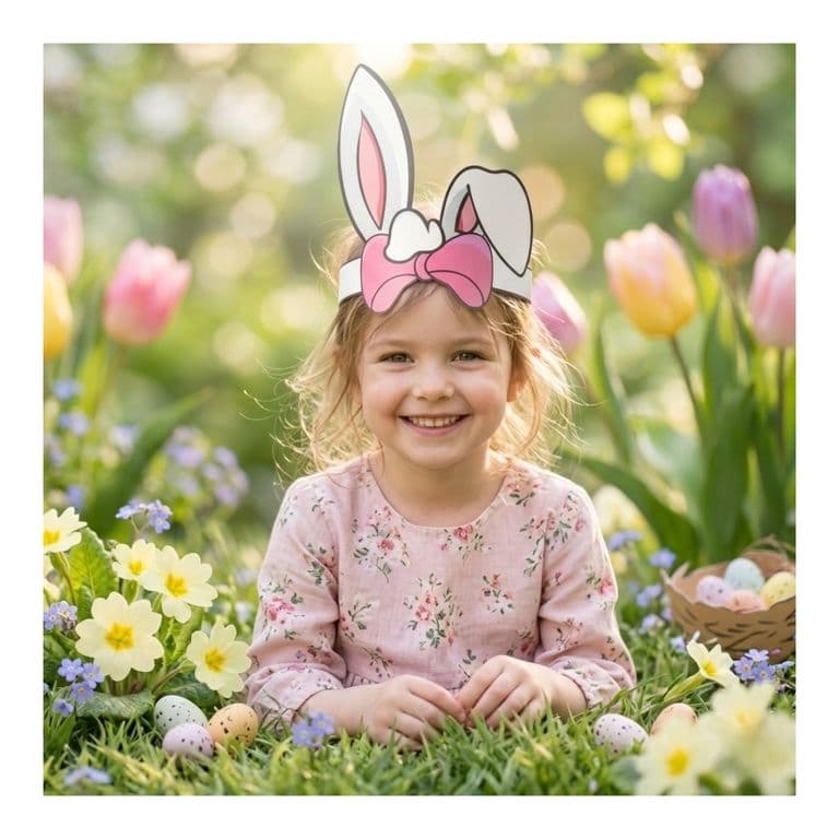 Pack 50 Cintillos Orejas De Conejo Pascua Resurreccion Carton Nina