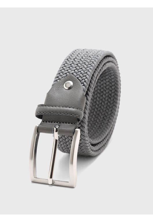 Cinturon Elastico Trenzado Gris Gris 100