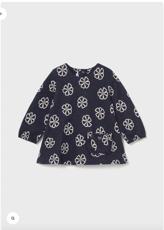 Vestido punto jacquard Azul Marino 4 ANOS