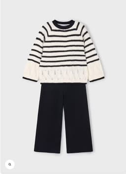 Conj. Jersey con Pantalon largo a juego para nina. Negro 4 ANOS