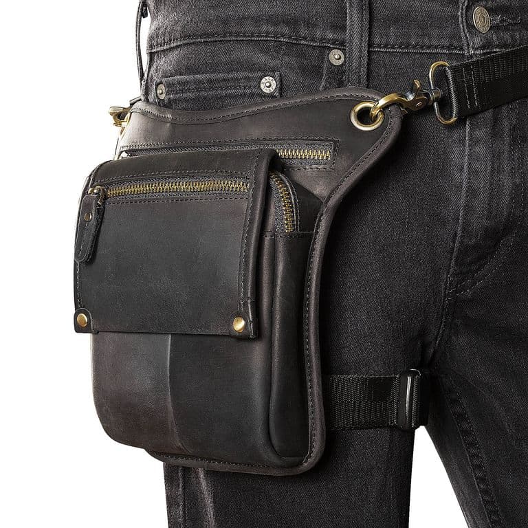 MUSLERA DE CUERO BANANO CUERO NATURAL NEGRO ONYX Negro TALLA UNICA