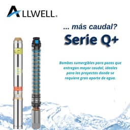 BOMBA SUMERGIBLE POZO 3" 1.0 HP Q+ 3SDM3.5/16-0.75