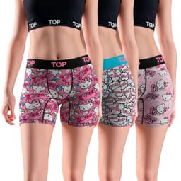 Boxer Medio MUJER Algodon Pack 3 Hello Kitty C9 Multicolor XS