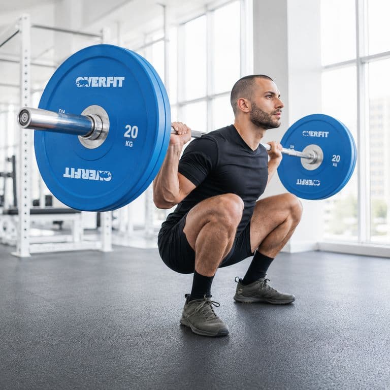 Disco de Pesa Olimpica Goma 20kg Antideslizante 50mm Gym.