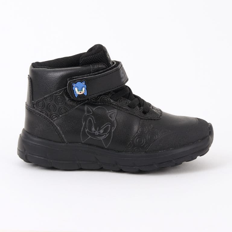 Zapatilla Escolar Nino Cana Alta Negro Negro 33
