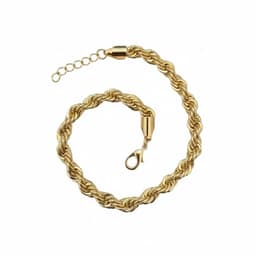 Pulsera Turbillon 27 a 30cm Enchapada en Oro de 18k Dorado 30