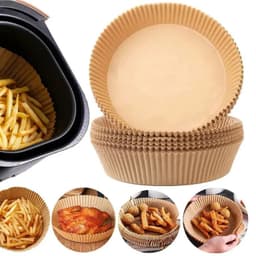 400 Forros Desechables Hornear Antiadherentes Air Fryer Beige