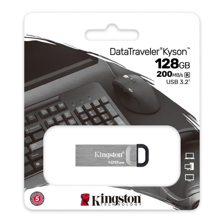 DTKN/128GB PENDRIVE KYSON 3.2 -128GB METALICO