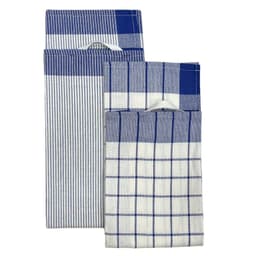 SET DE 3 PANOS DE COCINA TEJIDO 100%ALGODON AZUL