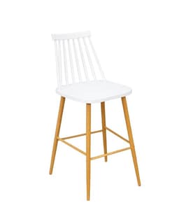 Taburete de Bar 65 cm Royal Estilo Nordico Blanco