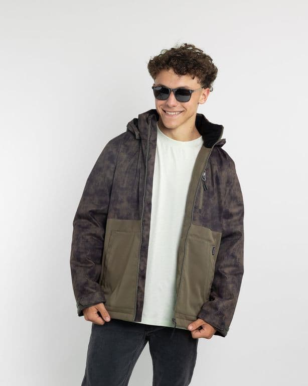 Parka nino Impermeable con estampado Verde Verde 12