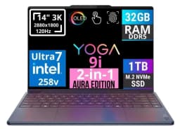 Notebook NEW Yoga 9i AURA EDITION 14" 3k 2-EN-1 OLED INTEL ULTRA 7 258V SSD 1TB 32GB RAM.