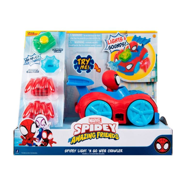 Vehiculo Escalador Telarana Con Luz Y Sonido Spidey