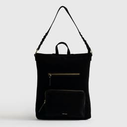 Cartera Mochila Notebook Fake Suede Negro TALLA UNICA