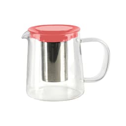 TETERA VIDRIO BOROSILICATO CON INFUSOR 850 ML SALMON