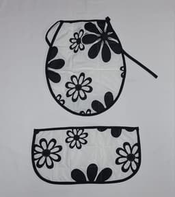 Accesorio bano diseno flor negra