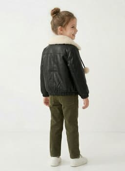 Chaqueta Nina Ecocuero Chiporro Invierno Negra Negro 4