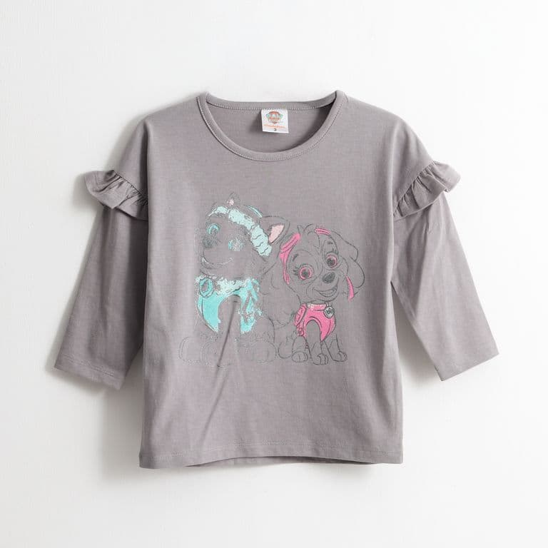 Polera Manga Larga Nina Vuelos Everest Skye Gris Gris 2