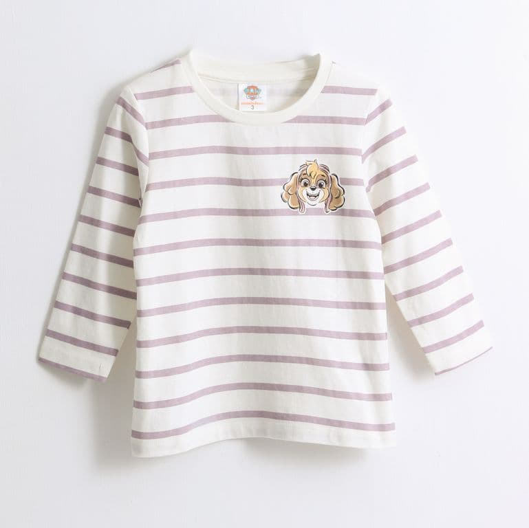 Polera Manga Larga Nina Rayas Skye Blanco Blanco 2