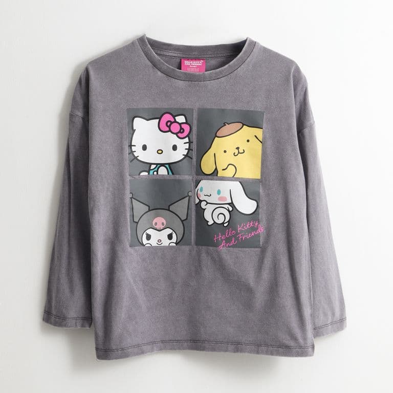 Polera Manga Larga Nina Mosaico Gris Gris 6