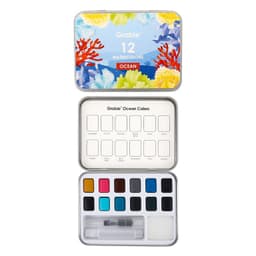 Set Acuarela de Bolsillo + Pincel 12 colores Oceano