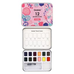 Set Acuarela de Bolsillo + Pincel 12 colores Florales